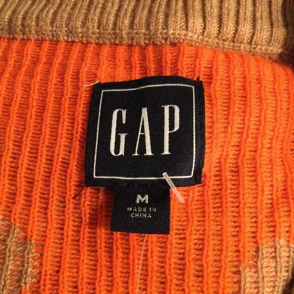 GAP Dotty Crazy Dot Boatneck Sweater Oatmeal Sz medium NWT - Picture 2 of 8